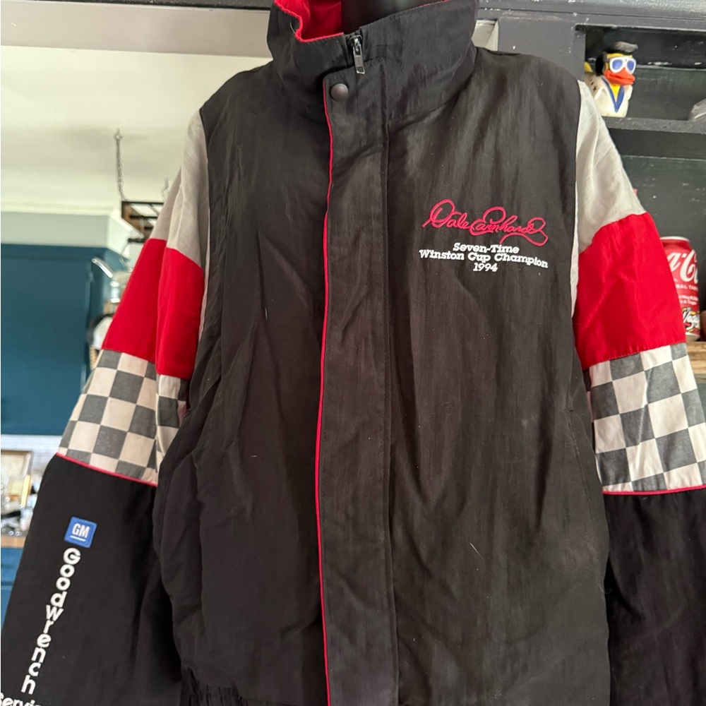 Black & Red Racing Puffer Jacket